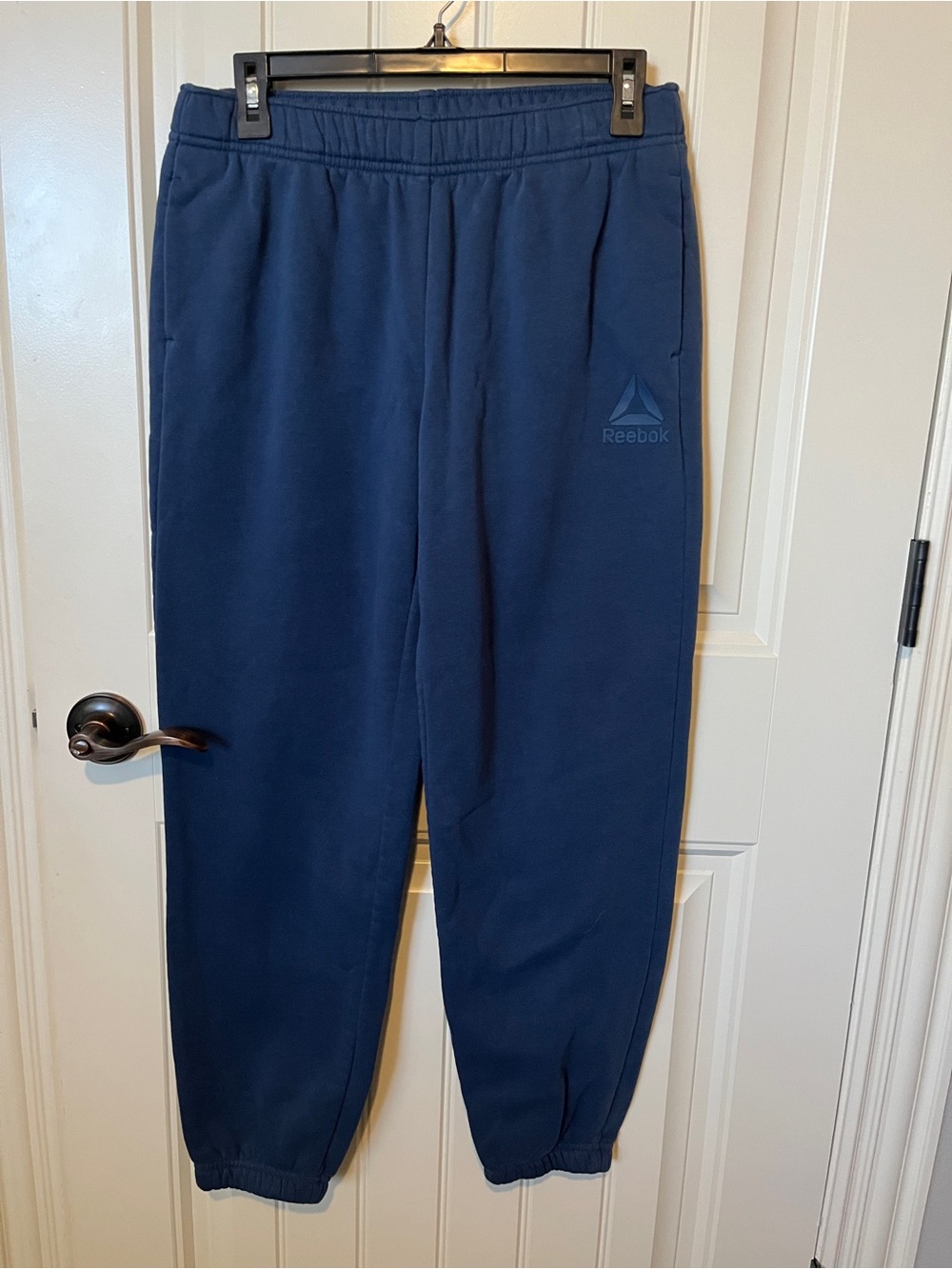 Reebok Men’s Dark Blue Fleece Joggers